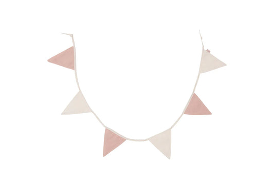 Flag garland 200x17cm Rose/Ivory
