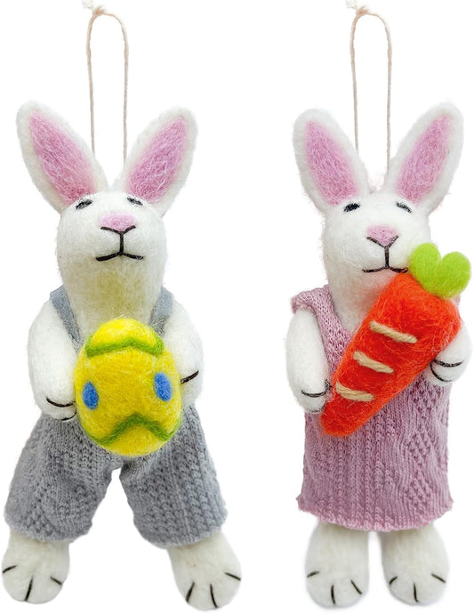 Easter Bunny Couple pendant, 15 cm