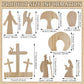 Easter Nativity Scene Wooden Decoration Set