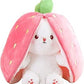 Reversible Strawberry Bunny Cuddly Toy