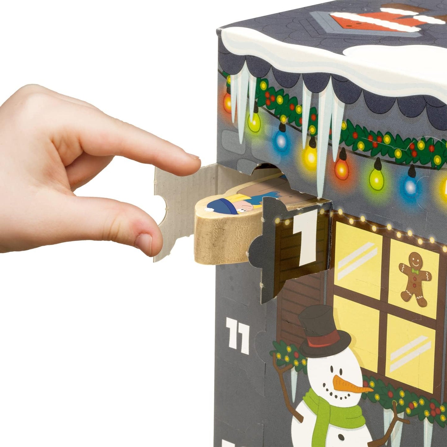 Santa's Village Wooden Advent Calendar with Carry Play-Case