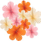 Pack of 9 Paper Fan Flowers