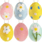Pack of 6 Mini Felt Embroidered Easter Eggs