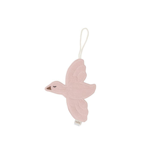 PACIFIER HOLDER/ WALL DECORATION - LITTLE BIRDY - DUSTY PINK