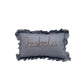 Ruffled linen pillow with a personalised embroidery - Blue