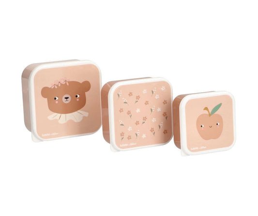 3 Daisy Bear Lunch Boxes, Tutete x Eef Lillemor