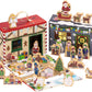 Santa's Village Wooden Advent Calendar with Carry Play-Case