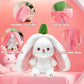 Reversible Strawberry Bunny Cuddly Toy
