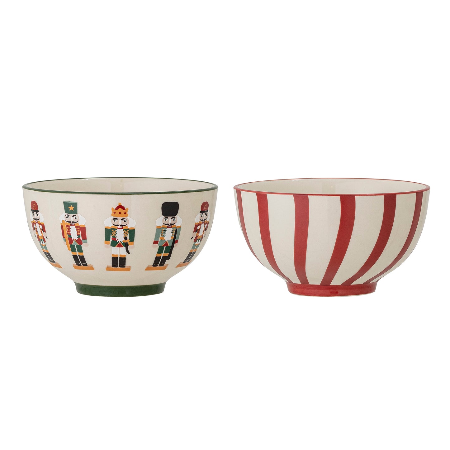 Jolly bowl, red, earthenware, set of 2