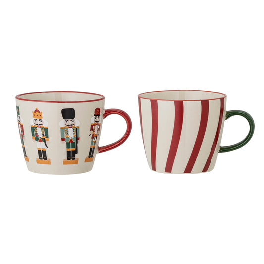 Jolly Mug, Red, Earthenware, set of 2