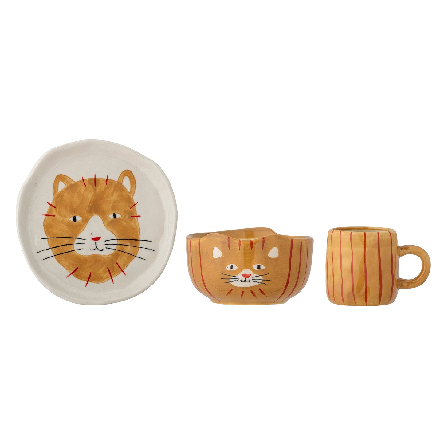 Kittie Tableware Set, Brown, Stoneware