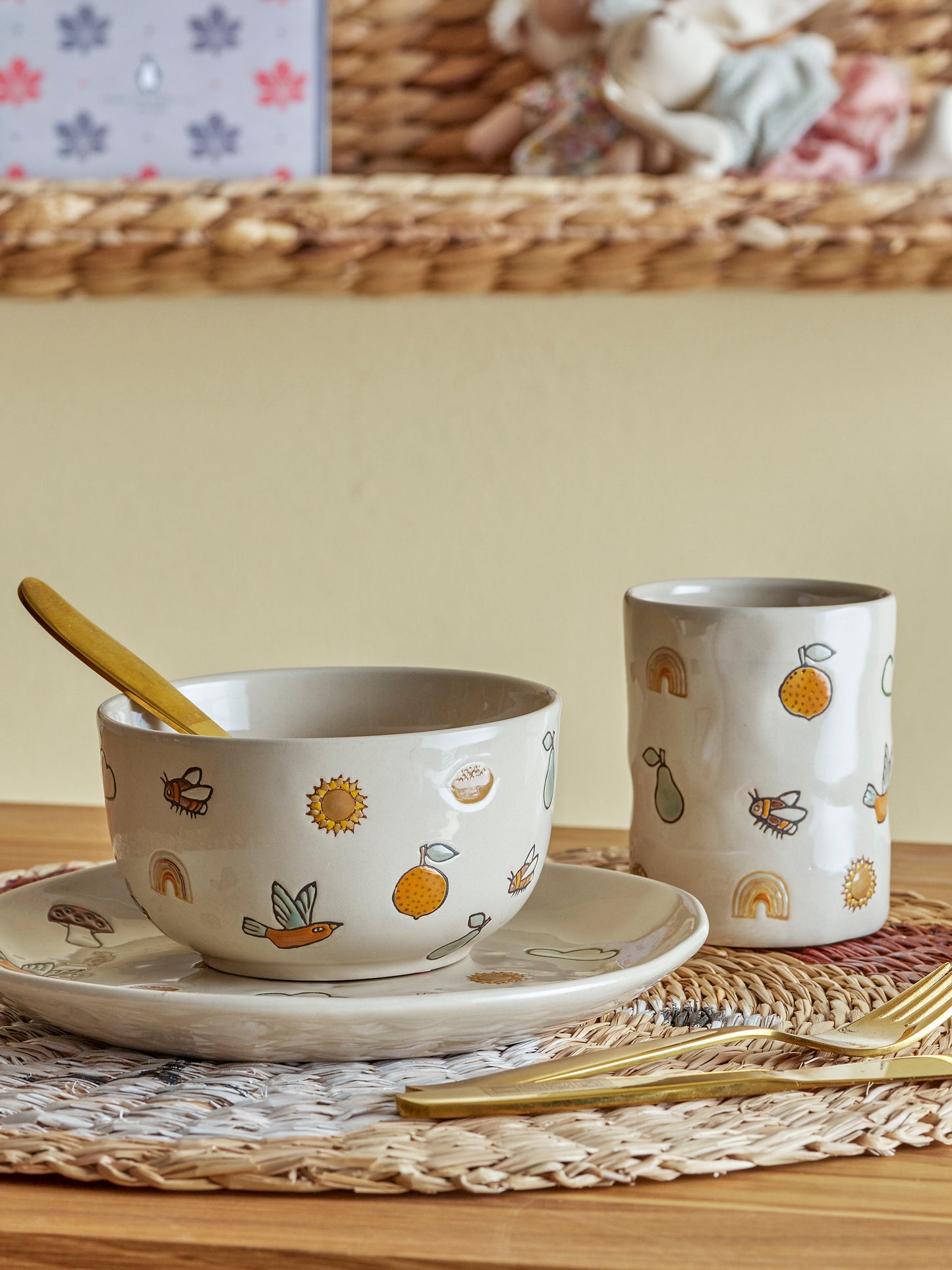 Agnes Tableware Set, White, Stoneware / back in stock 16.12.24