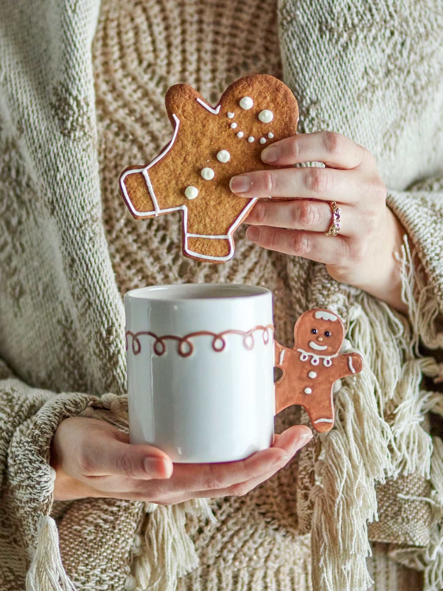 Ginnie the Gingerbread Mug, Brown, Stoneware