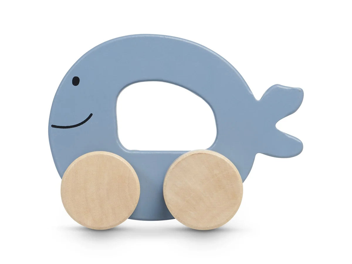 Wooden Toy Car Sea Animal Blue
