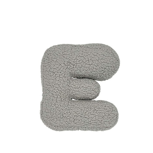 Letter Teddy pillow, gray