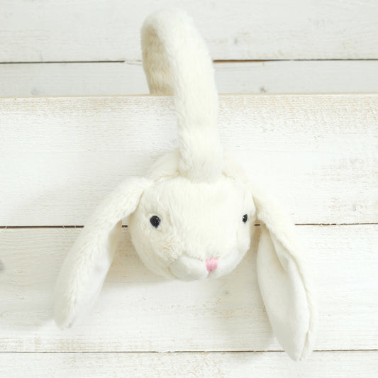 Bunny Soft Plush Earmuffs Cream - Adjustable - Fits All Ages