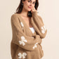 Knitwear Collection WS25 - Bowknot cardigan with pearls - Camel