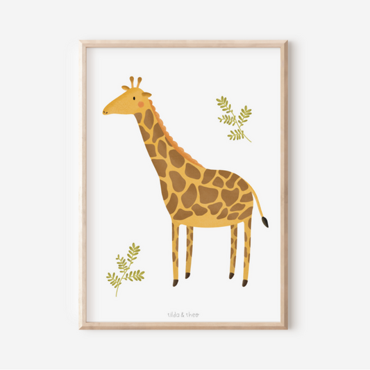 Poster Giraffe Children's Room - Children's Poster Baby Animals