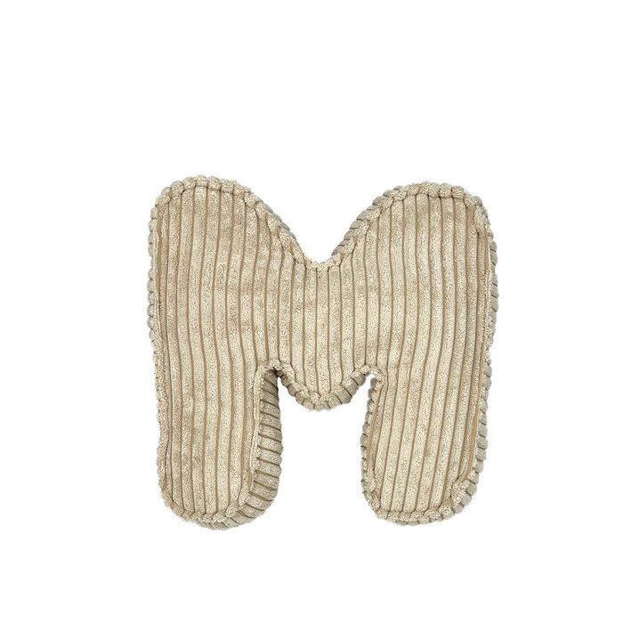 Letter cushion, corduroy, Off White