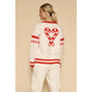 Candy Cane Varsity Cardigan