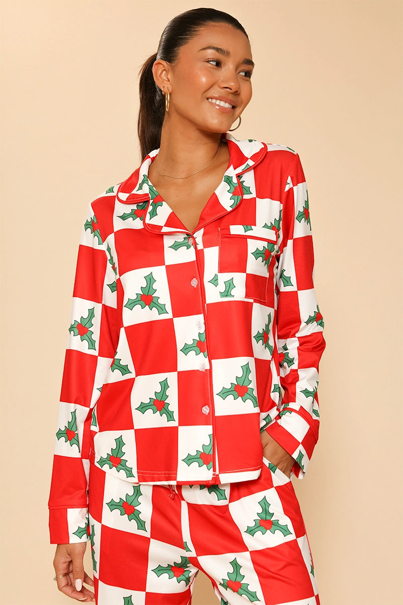 Holiday Pajama Set - Mistletoe