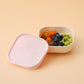 Snack bowl with silicone lid 3-pack (Beige/Pink/Peach)