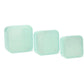 3 Aqua Glitter Turquoise Lunch Boxes