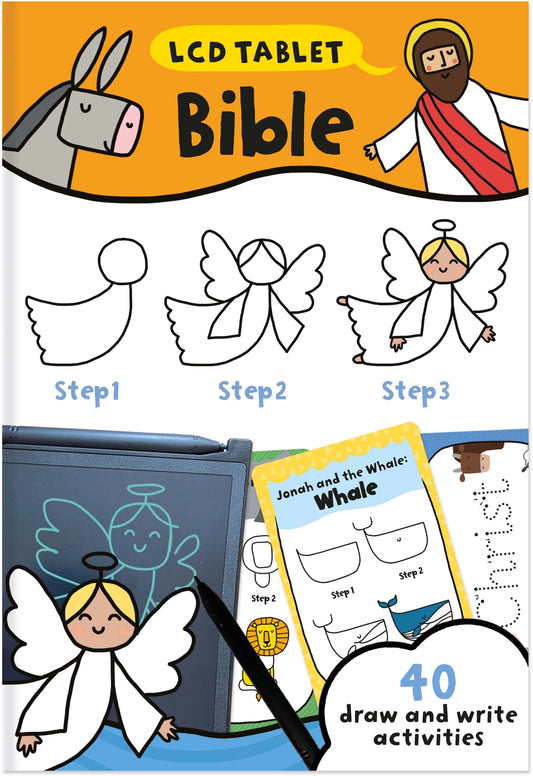 Children's Lcd Tablet & Flashcards - Learn To Draw Bible Stories
