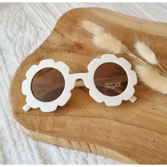 Baby and children's sunglasses UV400 daisy - white