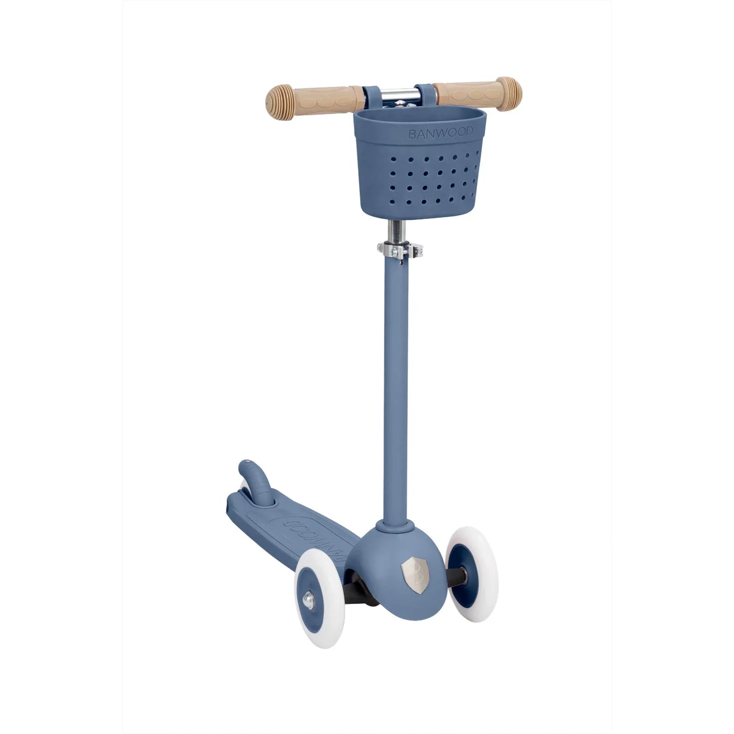 Eco Scooter with pin & Ride basket - Deep Sea
