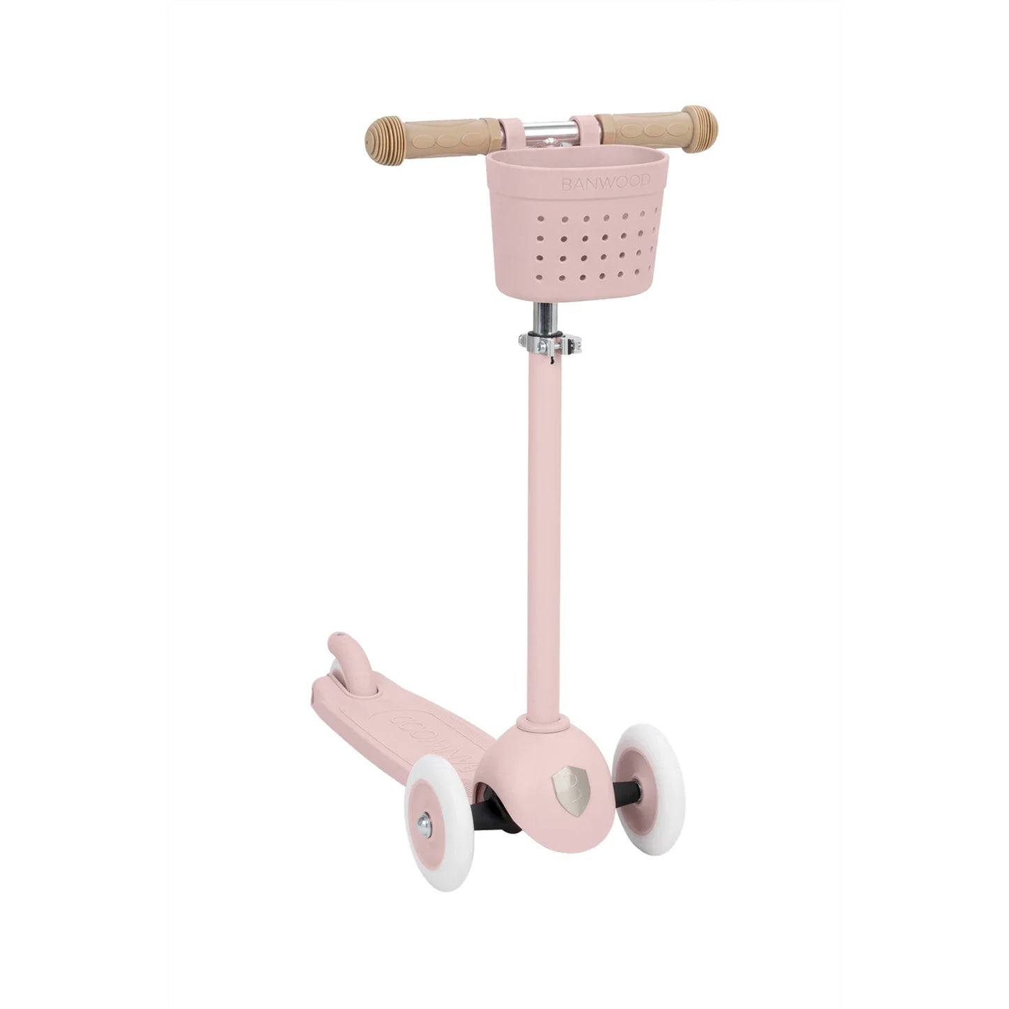 Eco Scooter with Pin & Ride basket - Faded Pink