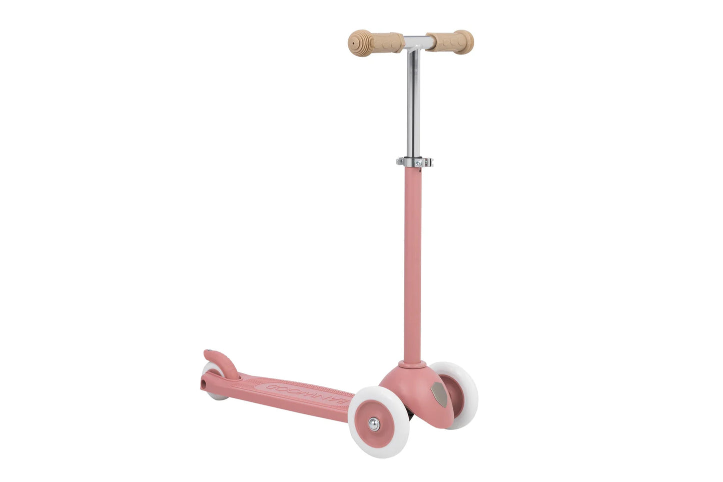 Eco Scooter with Pin & Ride basket - Raspberry