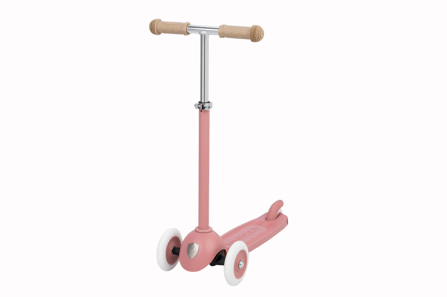 Eco Scooter with Pin & Ride basket - Raspberry