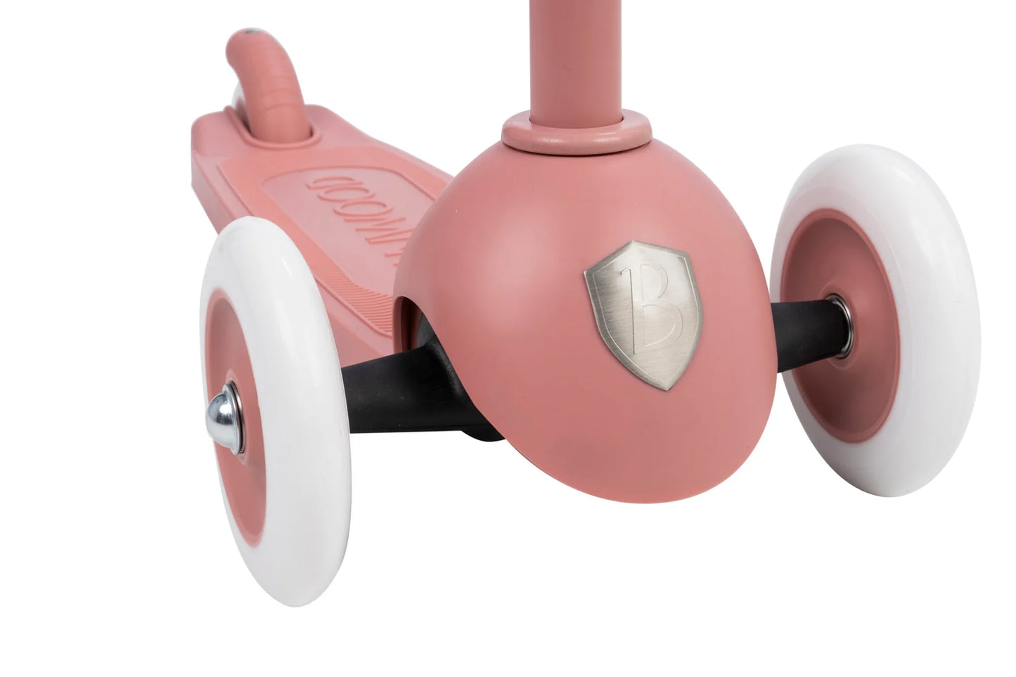 Eco Scooter with Pin & Ride basket - Raspberry