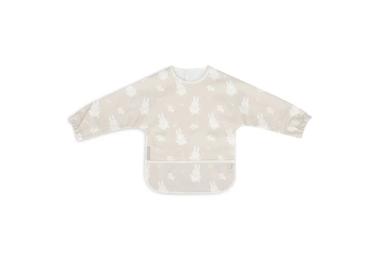 Bib Waterproof with Sleeves Miffy&Snuffy Nougat