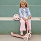Eco Scooter with Pin & Ride basket - Dusty Rose