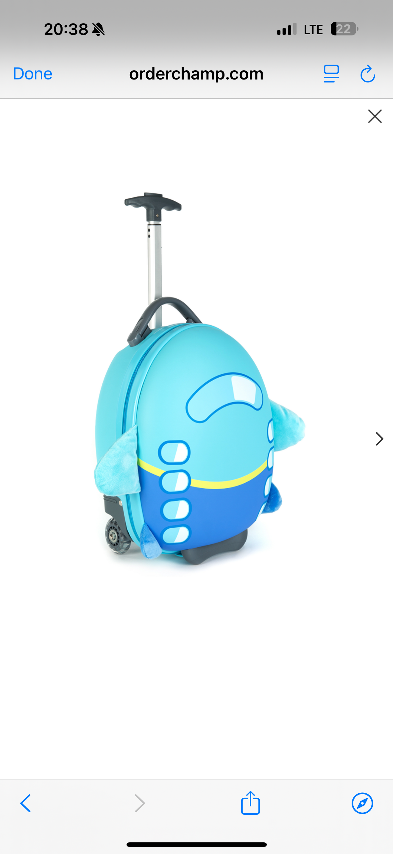 Boppi - children's trolley - airplane