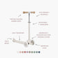 Eco Scooter with Pin & Ride basket - Ivory