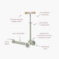 Eco Scooter with Pin & Ride basket - Olive