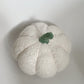 Pumpkin Shaped Pillow - Sherpa White 20cm