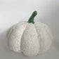 Pumpkin Shaped Pillow - Sherpa White 20cm