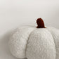 Pumpkin Shaped Pillow - Sherpa White 30cm