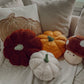 Pumpkin Shaped Pillow - Sherpa White 20cm