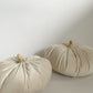 Velour Pumpkins Set of 2 - Beige