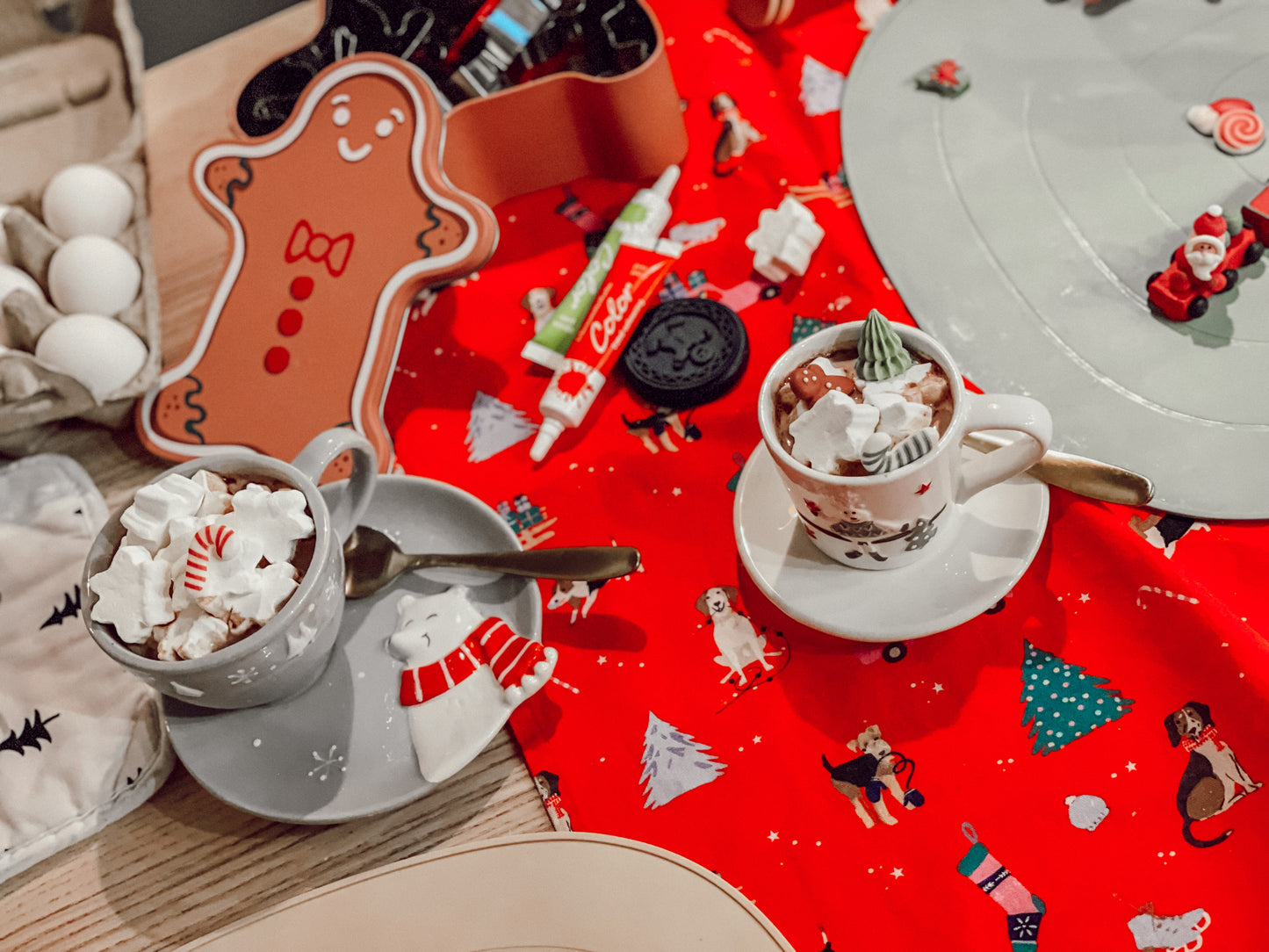 Christmas Polar Bear Mug & Saucer Set for Kids