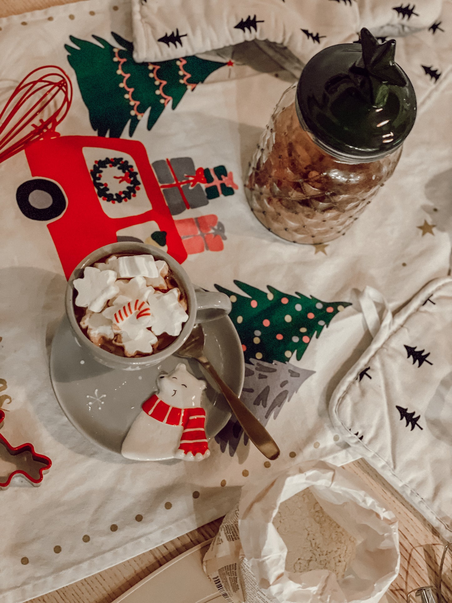 Christmas Polar Bear Mug & Saucer Set for Kids