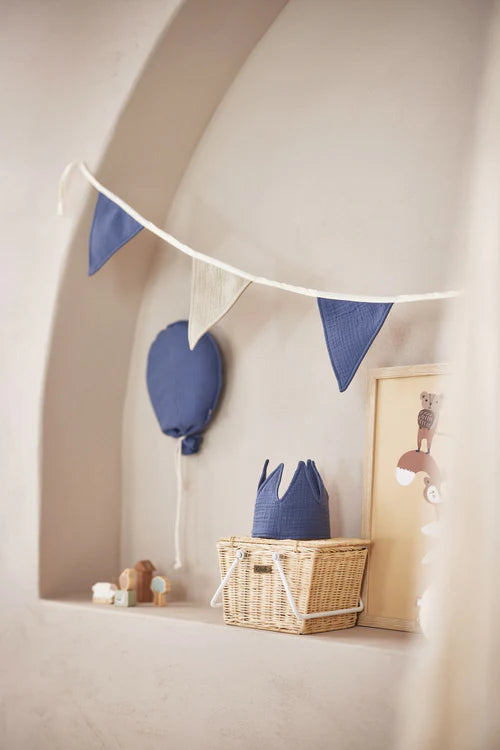 Flag garland 200x17cm Jeans Blue/Olive Green
