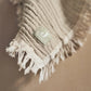 Blanket Cradle Fringe - Olive Green/Ivory - GOTS