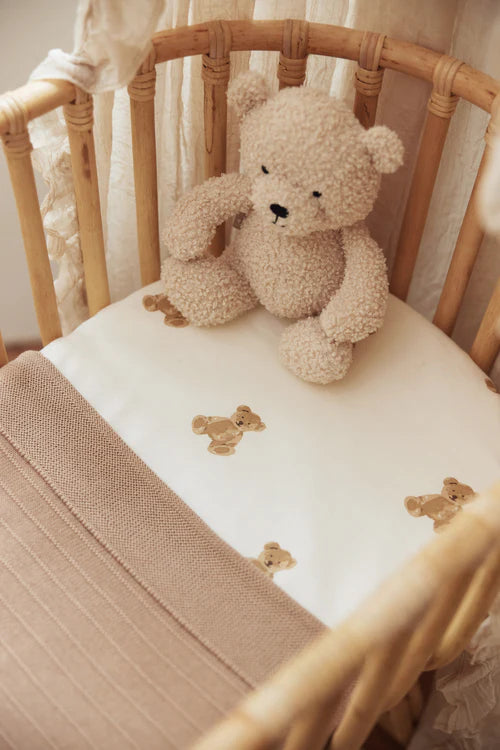 Fitted Sheet Jersey 40/50x80/90cm - Teddy Bear