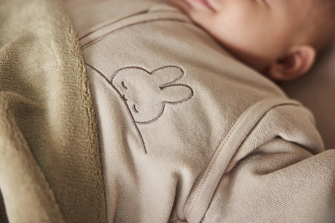 Baby Sleeping Bag Removable Sleeves - Sleepy Miffy Terry - Nougat